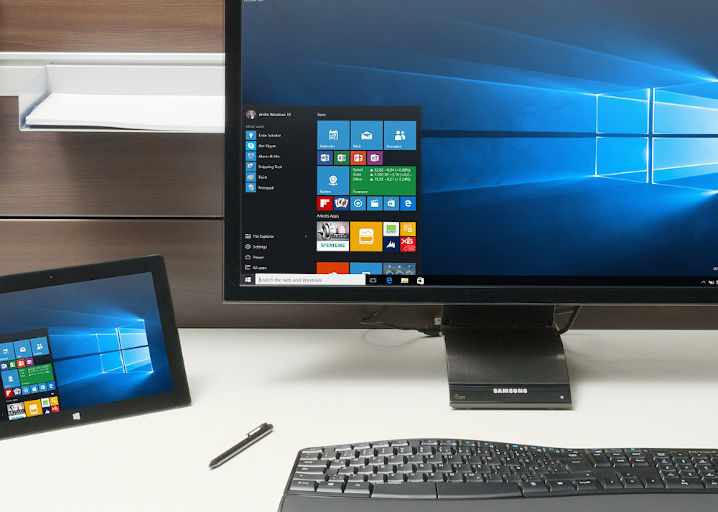 Windows Bildschirm Tablet